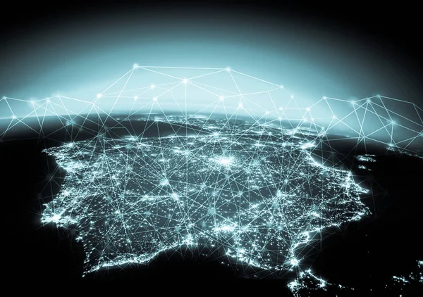 Ilustración física del mapa mundial. Elementos de este mobiliario de imagen —  Fotos de Stock