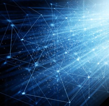 Teknolojik arka plan, küresel iş kavramı Internet. Internet bağlantısı, bilim ve teknoloji grafik tasarım soyut