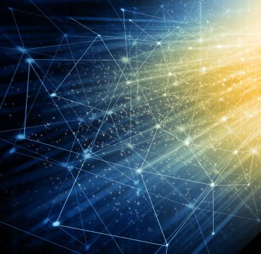 Teknolojik arka plan, küresel iş kavramı Internet. Internet bağlantısı, bilim ve teknoloji grafik tasarım soyut