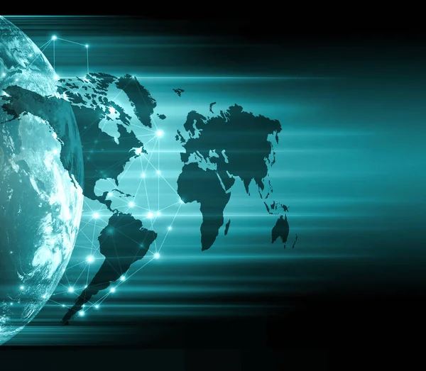 Fiziksel dünya harita illüstrasyon. Nasa tarafından döşenmiş bu görüntü unsurları