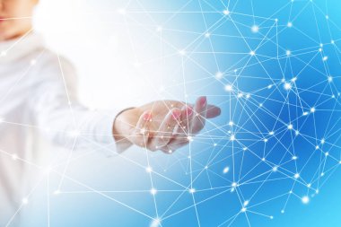 Internet, Web, iletişim ve ışınları elinde. En iyi Internet kavramı küresel iş kavramları serisi