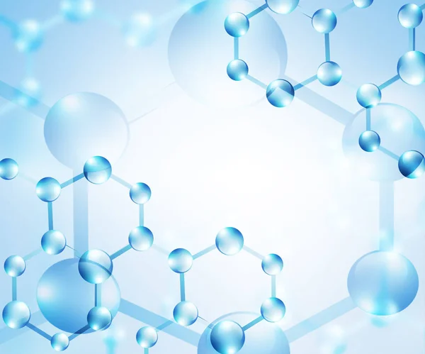 Molecule and atoms abstract background. Medical, chemical, full 3d background — Stock Photo, Image