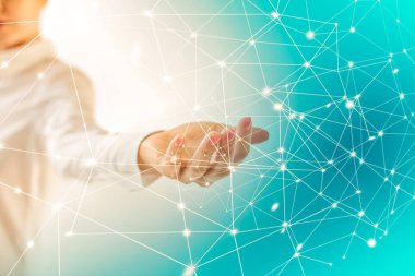 Internet, Web, iletişim ve ışınları elinde. En iyi Internet kavramı küresel iş kavramları serisi