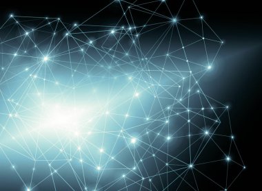 Teknolojik arka plan, küresel iş kavramı Internet. Internet bağlantısı, bilim ve teknoloji grafik tasarım soyut