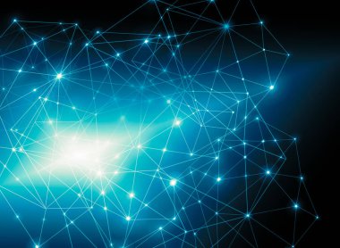 Internet bağlantısı, soyut anlamda bilim ve teknoloji grafik tasarım. resimde. Teknolojik arka plan, küresel iş kavramı Internet