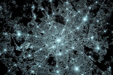 Fiziksel dünya harita illüstrasyon. Nasa tarafından döşenmiş bu görüntü unsurları