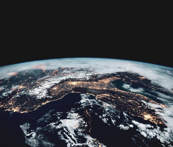 Jorden från rymden. Bästa Internet Begreppet global verksamhet från koncept serien. Delar av denna bild tillhandahålls av NASA. 3D-illustration — Stockfoto