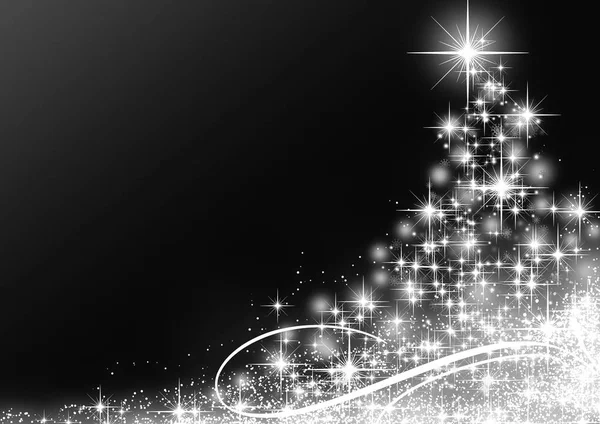 圣诞银色树背景 — 图库照片