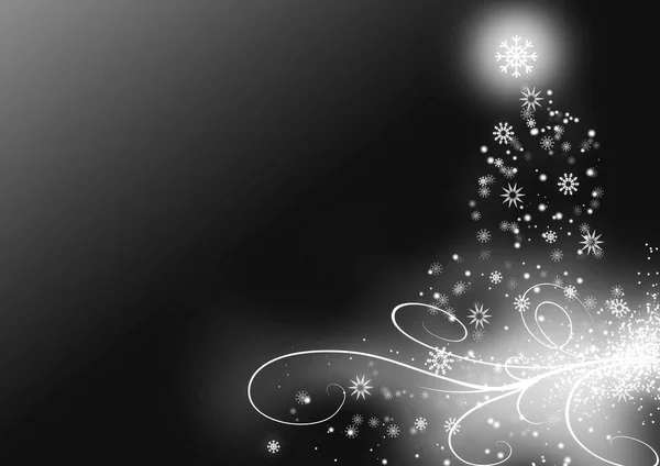 Christmas silver Tree background — Stock Photo, Image