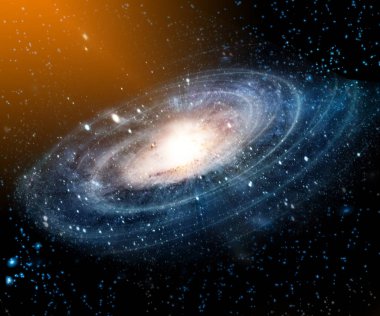 Nebula ve galaksiler uzayda. Bu görüntünün elementleri NASA tarafından desteklenmektedir.