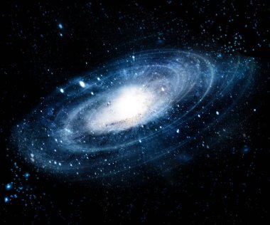 Nebula ve galaksiler uzayda. Bu görüntünün elementleri NASA tarafından desteklenmektedir.