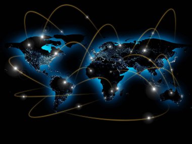 Fiziksel dünya harita illüstrasyon. Nasa tarafından döşenmiş bu görüntü unsurları