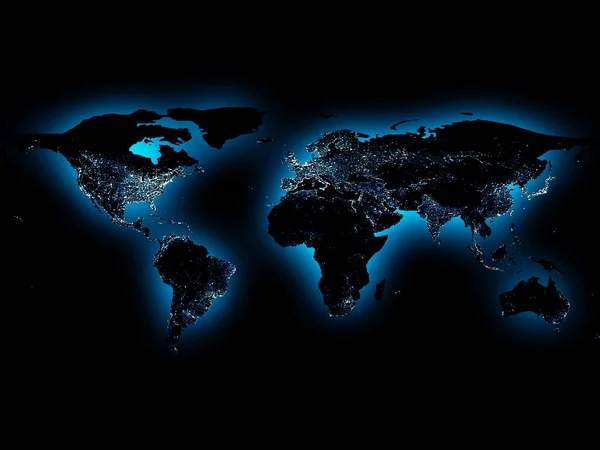 Ilustración física del mapa mundial. Elementos de esta imagen proporcionados por la NASA —  Fotos de Stock