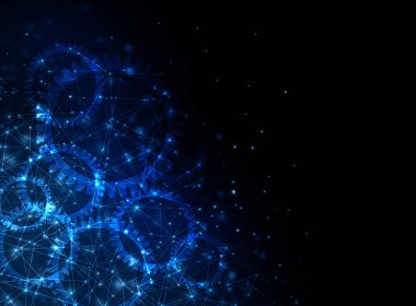 Teknolojik arka plan, küresel iş kavramı Internet. Internet bağlantısı, bilim ve teknoloji grafik tasarım soyut