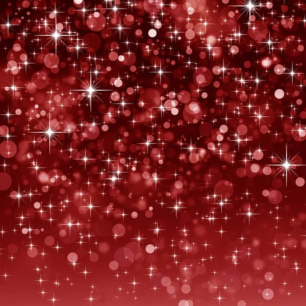 Snowflakes and stars descending on background — Stock Photo, Image