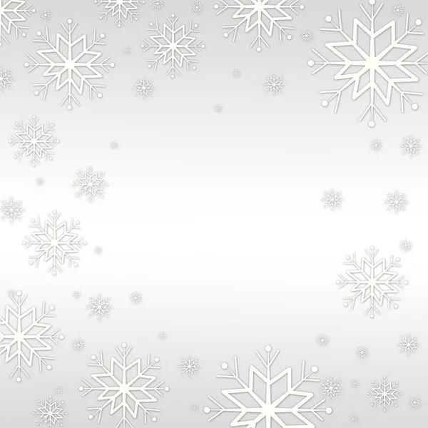 Snowflakes and stars descending on background — Stock Photo, Image