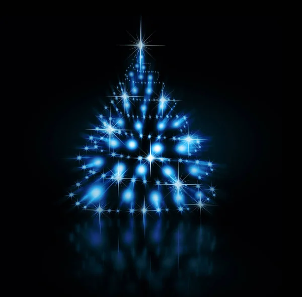 Albero di Natale blu — Foto Stock