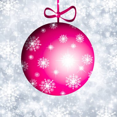 Christmas kırmızı arka plan ile topları