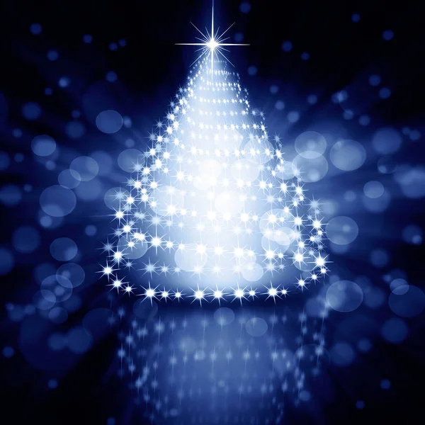 ブルー クリスマス ツリー — ストック写真