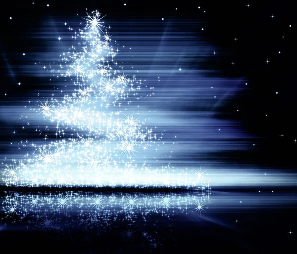 Pomul albastru de Crăciun — Fotografie, imagine de stoc