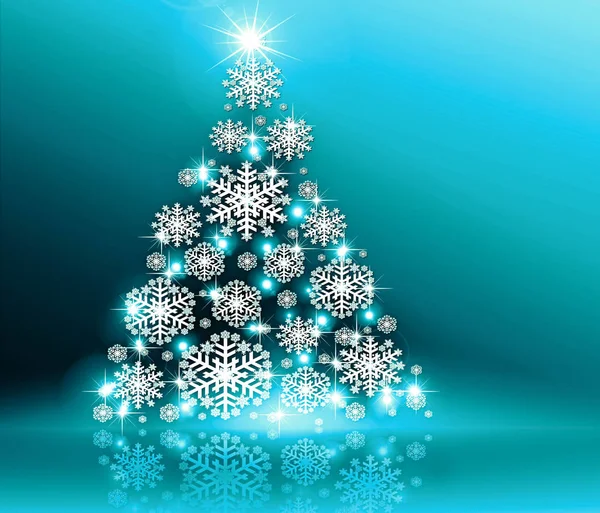 Albero di Natale blu — Foto Stock