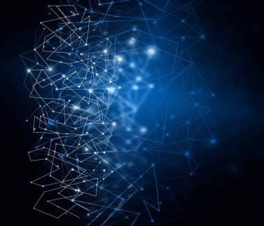 Teknolojik arka plan, küresel iş kavramı Internet. Internet bağlantısı, bilim ve teknoloji grafik tasarım soyut