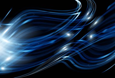 Mavi arka plan, satır güzel bükme kıvırma soyut