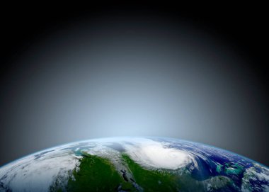 Dünyadan Uzaya. Kavram serisinden küresel iş dünyasının en iyi internet kavramı. Bu görüntünün elementleri NASA tarafından döşenmiştir. 3B illüstrasyon