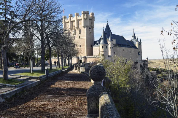 Segovia Ortaçağ Alcazar Giden Yol — Stok fotoğraf