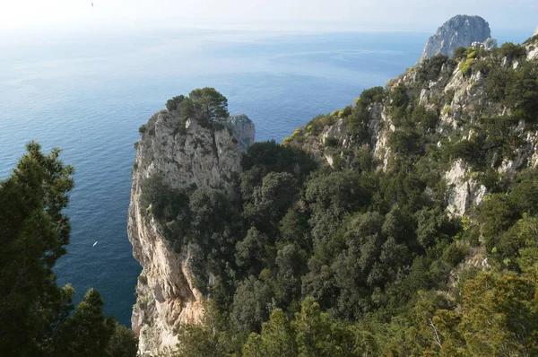 Uitzicht Pittoreske Kustlijn Van Het Eiland Capri Italië — Stockfoto