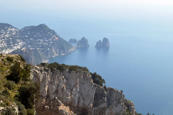 Prachtige Zeegezicht Het Eiland Capri — Stockfoto