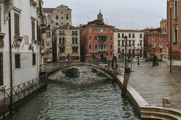 Pintoresco Paisaje Urbano Bajo Lluvia Venecia — Foto de Stock