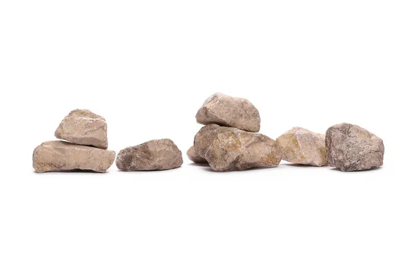 Rock Pile Isolated White Background Texture — Stock Photo, Image