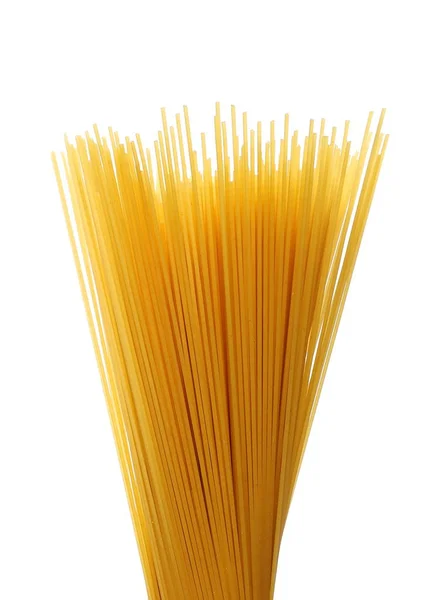 Spaghetti Pasta Gialla Isolata Bianco — Foto Stock