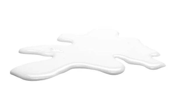 Пролитое Молоко Лужа Изолированы Белом Фоне Текстуры — стоковое фото