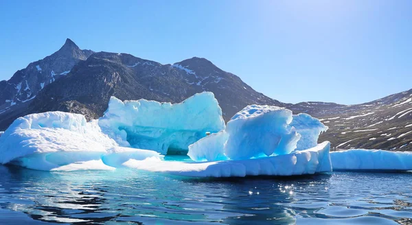 Iceberg Paesaggio Groenlandia Bellissimo Fiordo Nuuk — Foto Stock