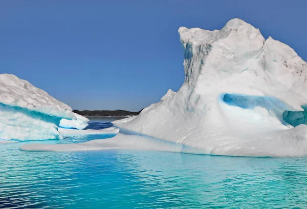 Paisagem Icebergs Groenlândia Belo Fiorde Nuuk — Fotografia de Stock