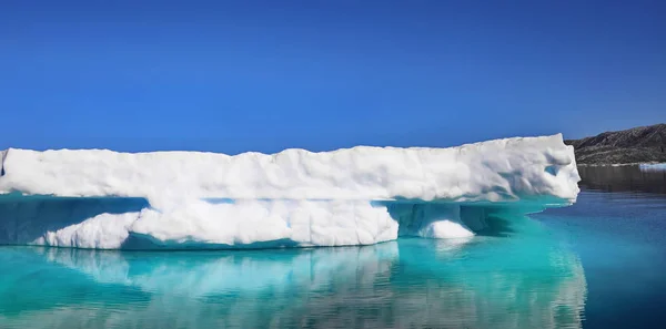 Icebergs Krajina Grónsko Překrásný Fjord Núuk — Stock fotografie