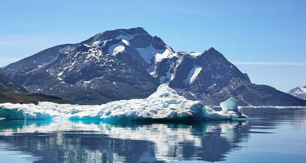 Krajobraz Gór Lodowych Grenlandia Piękny Fiord Nuuk — Zdjęcie stockowe