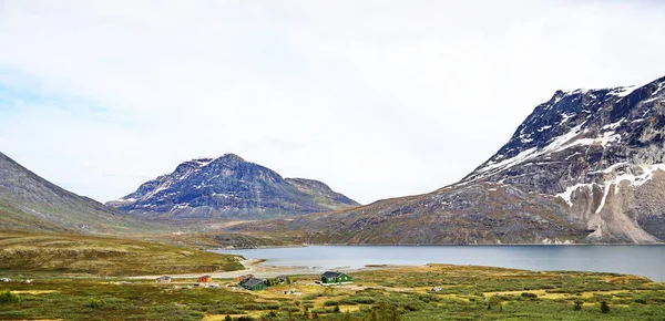 Táj Grönland Gyönyörű Nuuk Fjord Óceán Hegyek Háttérben — Stock Fotó