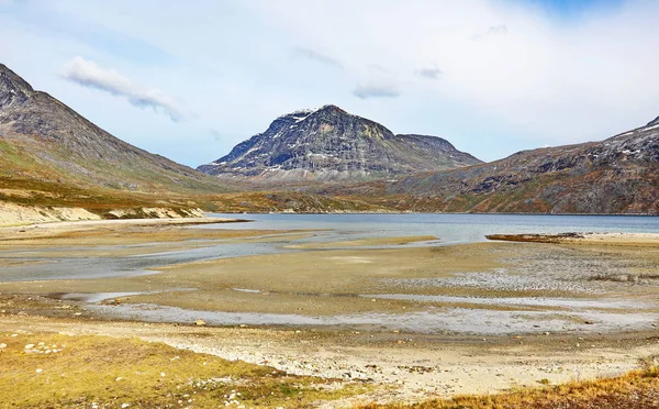 Landscape Greenland Beautiful Nuuk Fjord Ocean Mountains Background — Stock Photo, Image