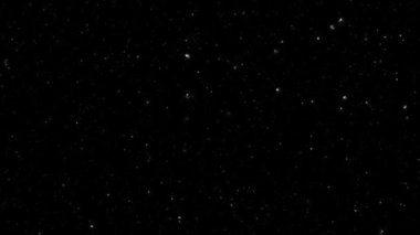 Siyah Arka Plan üzerinde Dönen Animasyonlu Düşen 3d Toz Parçacıkları. HD Çözünürlük. 15 Saniye.