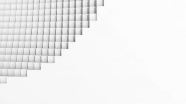 Bir parlak beyaz döngü küpleri arka plan hareketli. HD çözünürlük. Büyük geçişler veya metin ve görüntüler için.  