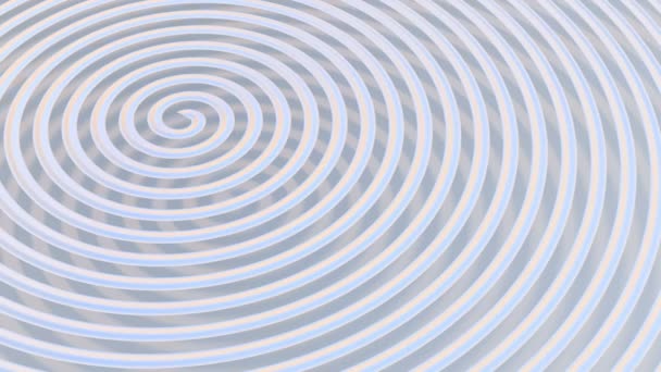 Illustrated Looping Spiral Background Com Sombra Sobre Branco Resolução 1920X1080 — Vídeo de Stock