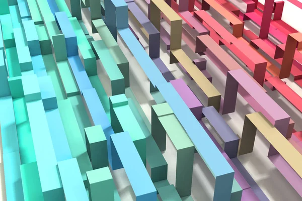 3d Resimli Pastel Gökkuşağı Renkli Geometrik Kurdele Backgroun