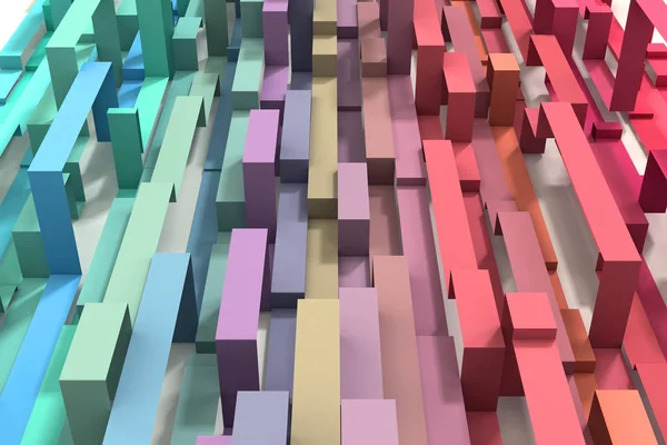 3d Resimli Pastel Gökkuşağı Renkli Geometrik Kurdele Backgroun