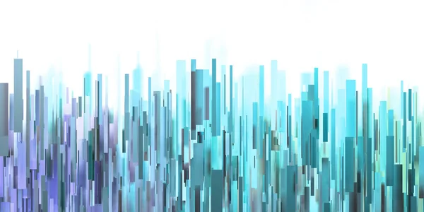 Random Abstract Colorful Rectangular Shapes Illustration Representation City Skyline — Stock Photo, Image