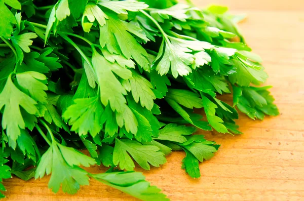 Bunch Parsley Board — Stock Photo, Image