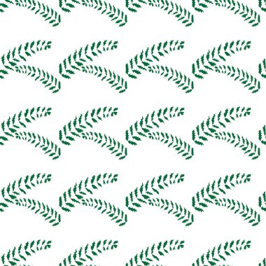 Civanperçemi Achilea elle çizilmiş vektör çizim bırakır. Seamless modeli