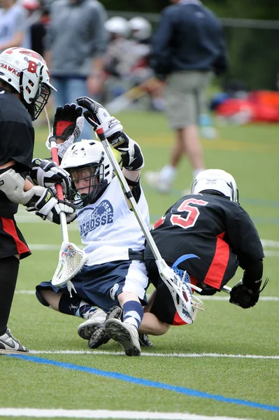 Youth Lacrosse League Game Action Games Played Central New Jersey — Stock Photo, Image
